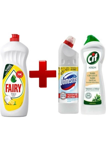 Fairy 650 ml + Ultra Yoğun 750 ml + Cif Krem 750 ml Muhteşem Üçlü