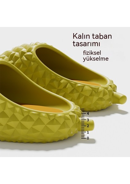 Durian Terlik Kadın Yaz Ev Kapalı Eva Kalın Tabanlı (Yurt Dışından)