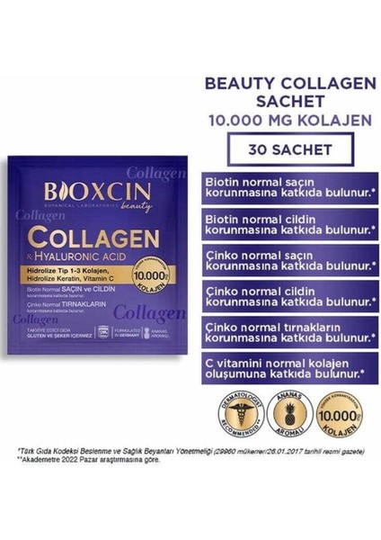 Beauty Collagen Hyaluronic Acid 30 Saşe 11 gr 10.000 Mg Kolajen fırsatları