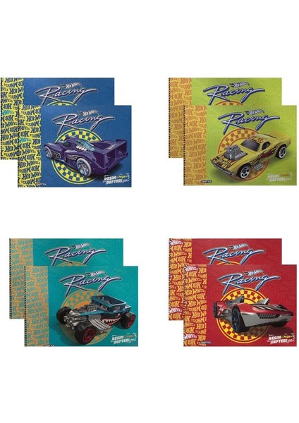 25 x 35 cm Hot Wheels Resim Defteri 15Yaprak 5437 8'li