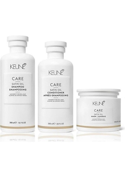 Satin Oil Şampuan 300 ml & Satin Oil Saç Kremi 250 Ml& Satin Oil Saç Maskesi 200ML (3lü Set)