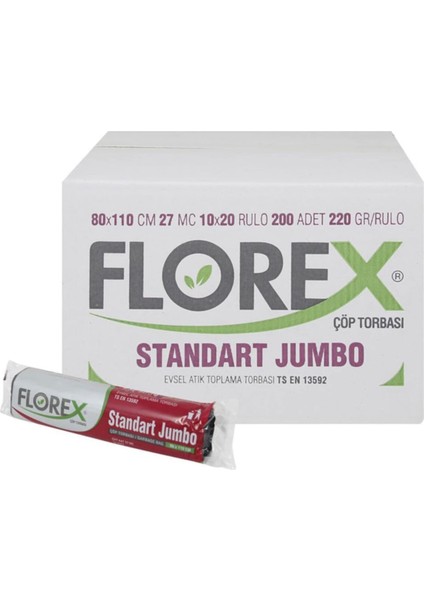 Standart Jumbo Siyah Çöp Poşedi 20 Rul