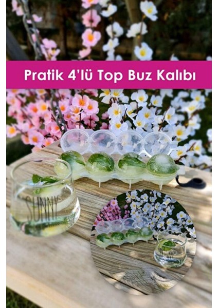 Pratik 4'lü Top Buz Kalıbı | Sihirli 4'lü Küre Buz Kalıbı Sihirli Buz Kalıbı fiyatları