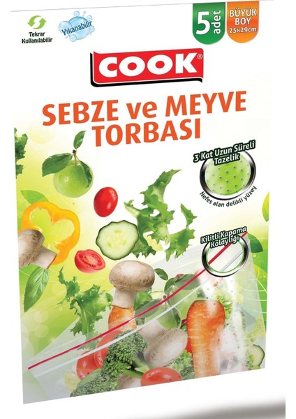 Sebze ve Meyve Torbası 25 x 29 cm