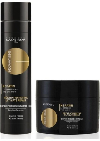 Eugene Yıpranmış Röfleli Boyalı Saçlar Için Keratin Şampuan 250 ml Keratin Maske 150 ml