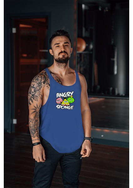 Angry Sponge Gym Fitness Tank Top Sporcu Atleti