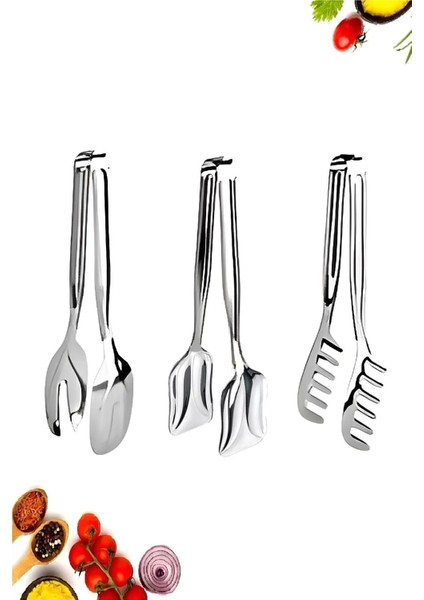 Servis Maşa Seti Pasta Maşa Makarna Maşa Salata Maşa 3 Lü Maşa Seti Maşa