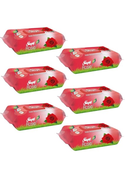 Gül Kokulu Islak Havlu 90 Yaprak x 6 Adet