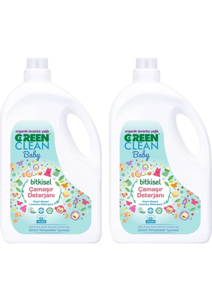 Green Clean Baby Çamaşır Deterjanı 2,75 Lt. 2 Lt Set