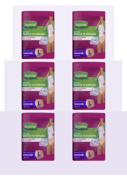 Emici Külot 6PAKET-54ADET L Beden