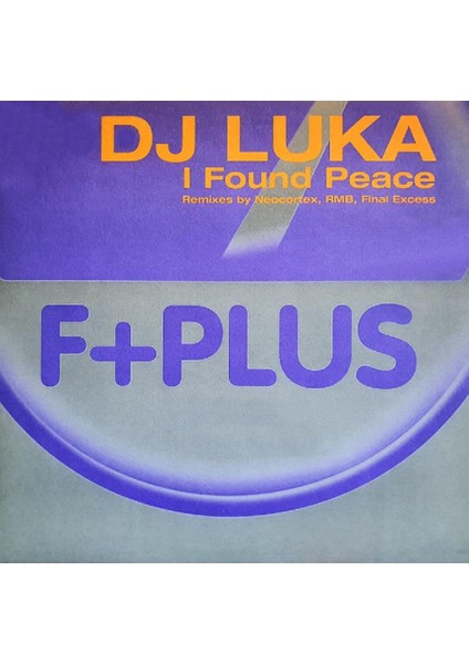 Alithestereo Dj Luka – I Found Peace -  Trance Vinly Plak Alithestereo