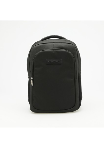 Unisex Siyah Su Geçirmez Kumaş Fonksiyonel ve Şık Tasarımlı 15.6 Inç Laptop Sırt Çantası