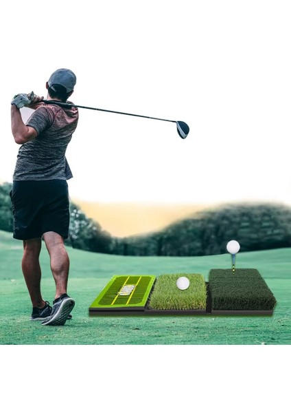 3'ü 1 Arada Golf Vuruş Matı, Yol Geri Bildirimli Golf Matı, Arka Bahçede Sürüş, Yontma ve Sallanma Uygulaması Için Golf Eğitim Yardımı (Yurt Dışından) modelleri