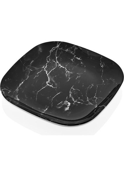 Melamin Kare Servis 17CM Siyah Mermer (17X17X2.1CM 145GR)