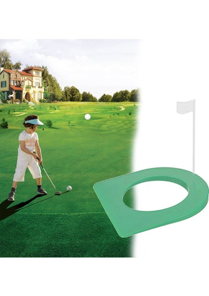 Adet Golf Vuruş Kupası ve Bayrak Golf Vuruş Deliği Uygulama Yardımcıları Golf Vuruş Eğitim Mat Için Bayrak ile (Yurt Dışından) fırsatları