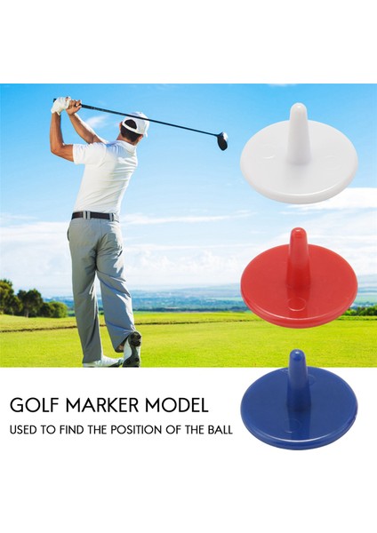 50 Pcs Golf Topu Işaretleyici 18MM Rastgele Renk (Yurt Dışından)