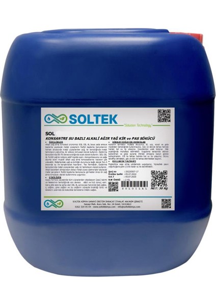 Plastik Yüzey Temizleyici - Sol Pl 30 kg
