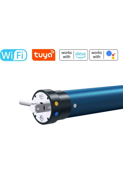 Tuya Wifi Akıllı Stor Perde Motoru ( 220 V ) Elektronik Limit, Yüzdesel Kontrol, Rf Kumanda Opsiyonu, Google Asistan Amazon Alexa Sesli Kontrol