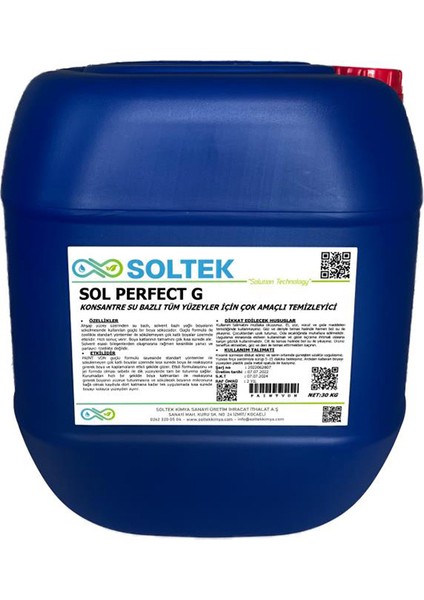Tüm Yüzeyler Için Temizleyici -Sol Perfect G 30 kg