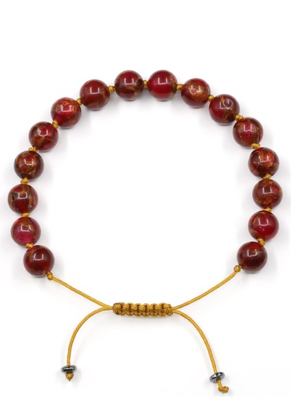 Murano Yıldız Taşı Doğal Taş Makrome Örme Bileklik