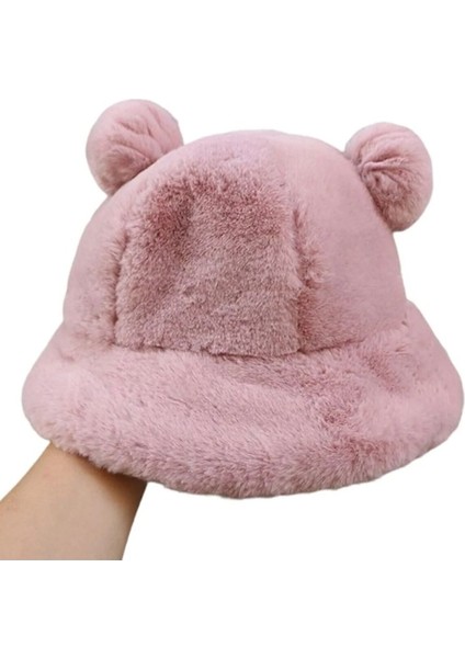 Kadın Sevimli Ayı Kulak Peluş Bucket Şapka fiyatları