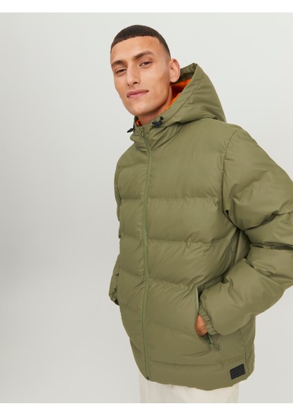 Jack & Jones Suya ve Rüzgara Dayanıklı Kapüşonlu Puffer Mont - Elements