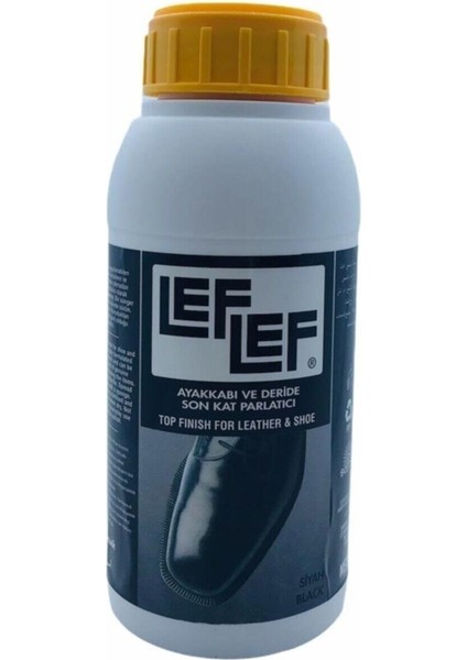 Leflef Son Kat Parlatıcı (Deri Sütü) 500 ml 1 Adet (Leathercraft Deri Hobi) Siyah