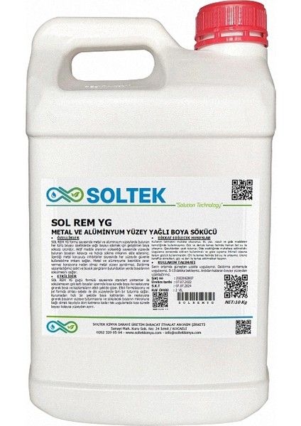 Yağlı Boya Sökücü - Sol Rem Yg 10 kg