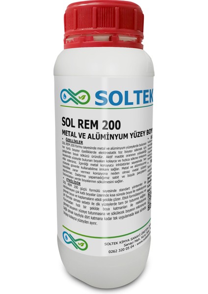 Soltek Kimya Metal Boya Sökücü Solvent - Sol Rem 200