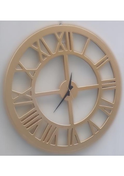Hobi Adn Dekoratif Duvar Saat Ahşap Mdf Cnc Kesim Parlak Gold Renk El Yapım modelleri