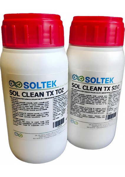 Çaydanlık İçi Sarı Leke Temizleme Sol Clean Tx Toz ve Dış ve İç Parlatıcı Sol Clean Tx Sıvı