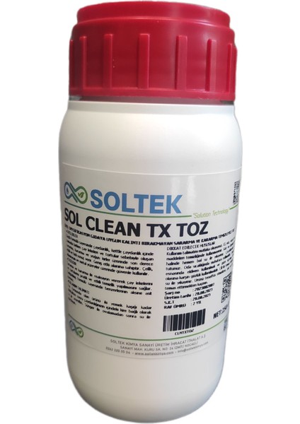 Çaydanlık İçi Sarı Leke Temizleme Sol Clean Tx Toz ve Dış ve İç Parlatıcı Sol Clean Tx Sıvı