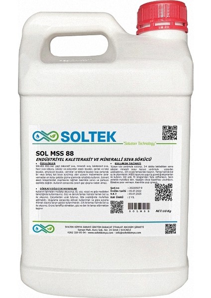 Soltek Kimya Mineral Sıva Sökücü - Sol Mss 88 10 kg