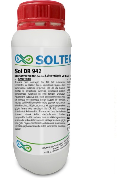 Soltek Kimya Güçlü Fayans Derz Temizleyici - Sol Dr 942