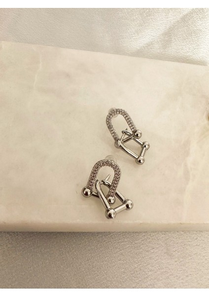 Tiffany Model Silver Çelik Küpe