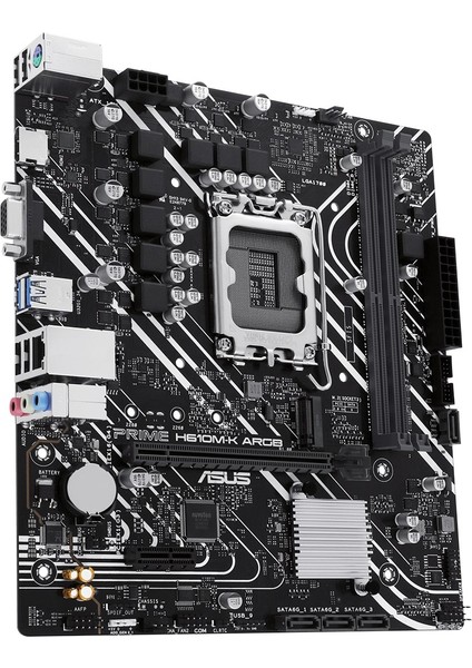 Prıme H610M-K Argb Intel H610 Lga1700 Ddr5 5600 Hdmı Vga M2 Usb3.2 Aura Rgb Matx (Prıme H610M-K Argb) Anakart