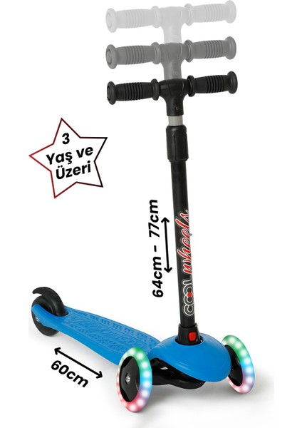 Cool Wheels Star Işıklı 3 Tekerlekli Çocuk Scooter
