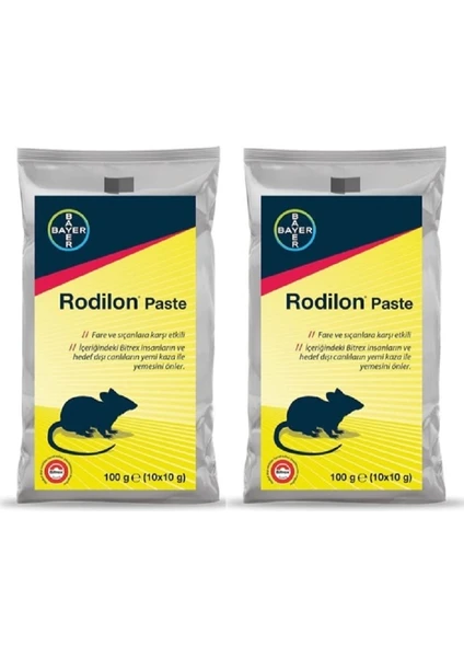 2 Adet Rodilon Fare Pastası 10X10 gr x 2 Paket