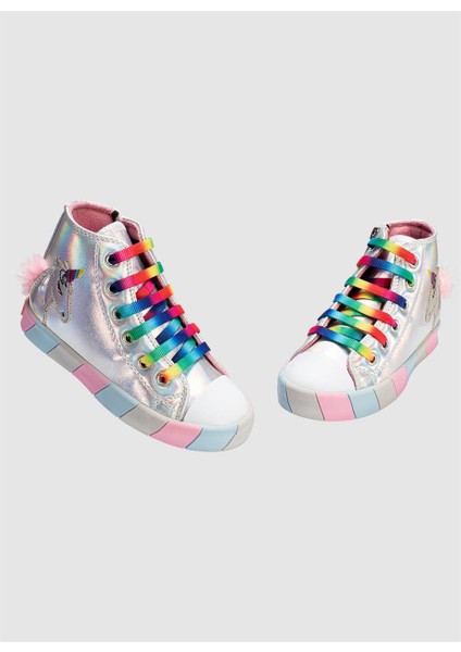 Unicorn Hologram Yandan Dikişli Kız Sneakers modelleri