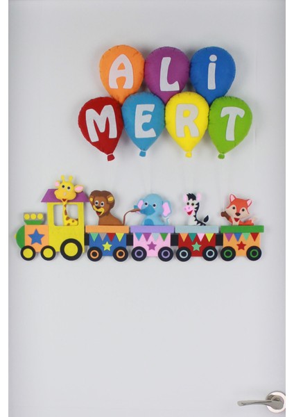Ali Mert Isimli Trenli Bebek ve Hastane Odası Kapı Süsü