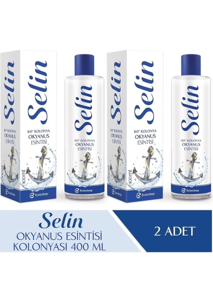 Parfümlü Kolonya Okyanus Esintisi 400 Ml 2'Li Set