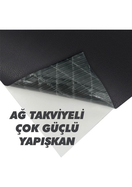 Boss Tape Yapışkanlı Deri Yaması Siyah En:30 cm Boy:1,5 mt