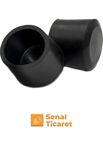 Senal Ticaret 21 mm Pvc Sandalye Profil Ayak Pabucu Sessiz Yumuşak - Siyah (16 Adet)