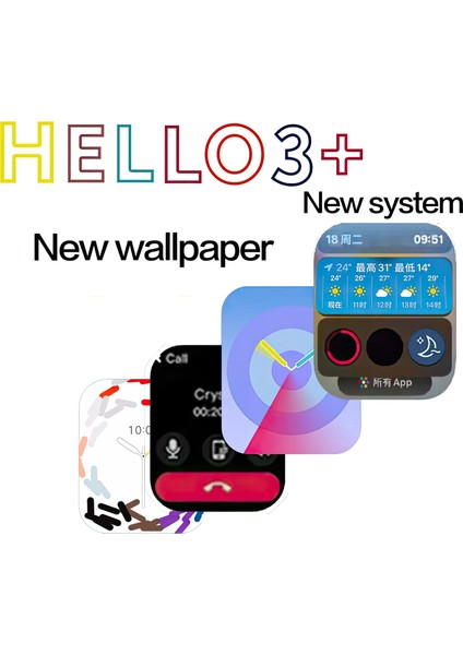 Hello Watch 3+ Plus Watch 9 Ultra 2 (Son Seri Yeni Üretim 3 Kordonlu)