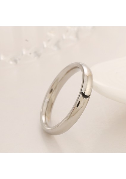 Moda Çift Yüzük 3mm Gümüş Ay (Yurt Dışından)