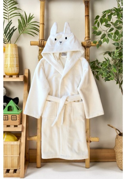 Pamuklu Kapşonlu Yumuşacık kız-erkek Çocuk Bornozu / TAVŞAN fırsatları