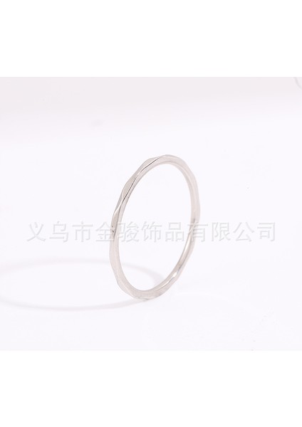 Moda Çift Yüzüğü 1mm Yönlü Gümüş (Yurt Dışından)