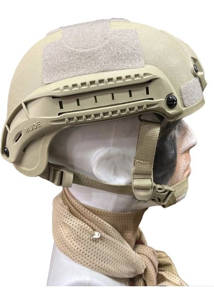Airsoft Kompozit Raylı Kulaksız Koruyucu Kask Miğfer Haki indirimleri
