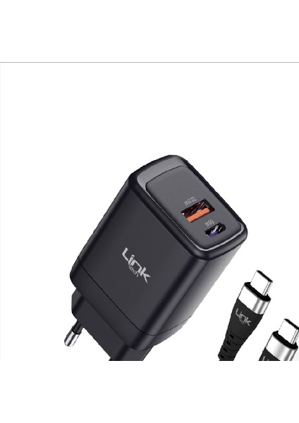 G865 Premium 65W Super Sı Gan Usb+Type-C Şarj Aleti Type-C Kablo Set