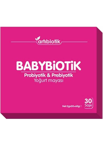 Artıbiotik Babybiotik Probiyotik & Prebiyotik Yoğurt Mayası 30 Saşe